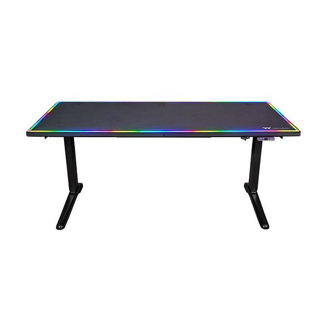 Thermaltake Level 20 RGB Battlestation - Escritorio Gaming RGB Rectangular, Negro, 1650 x 750 mm