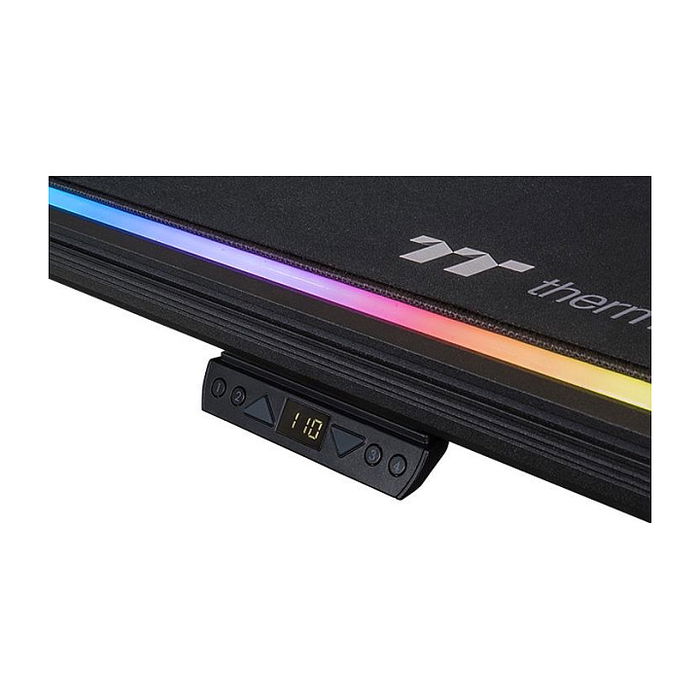 Thermaltake Level 20 RGB Battlestation - Escritorio Gaming RGB Rectangular, Negro, 1650 x 750 mm