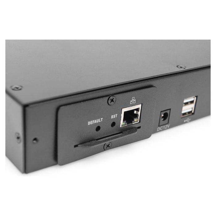 Digitus Conmutador KVM modular Cat.5 16 Puertos para consola modularizada DIGITUS Professional Montaje en rack 1U Negro Ethernet