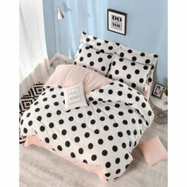 Aucune Juego de Cama Blanco con Funda Nórdica y 2 Fundas de Almohada