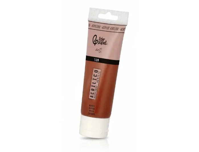 Liderpapel Pintura Acrílica 120 ml Marrón Tubo Plástico