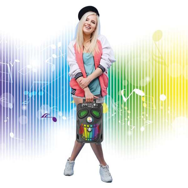 iDance Altavoz Calavera Funky con Micrófono y Mando a Distancia Negro iDance Altavoz Calavera Funky con Micrófono y Mando a Distancia Negro