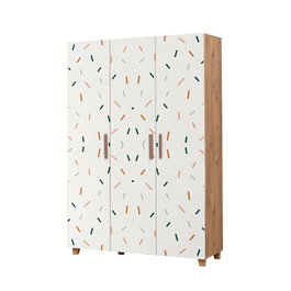 Hanah Home Armario Leva Hedera Line 120x189x48 cm Pino Atlántico y Blanco