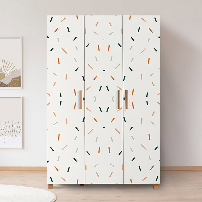 Hanah Home Armario Leva Hedera Line 120x189x48 cm Pino Atlántico y Blanco