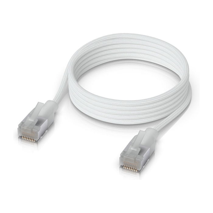 Ubiquiti UACC-Cable-Patch-EL-C6A-1M-W Cable de Parcheo Ethernet Cat6A Shielded, 1 Metro, Blanco