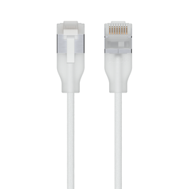 Ubiquiti UACC-Cable-Patch-EL-C6A-1M-W Cable de Red Patch Cat6a 1m, Conector RJ-45, Color Translúcido Blanco