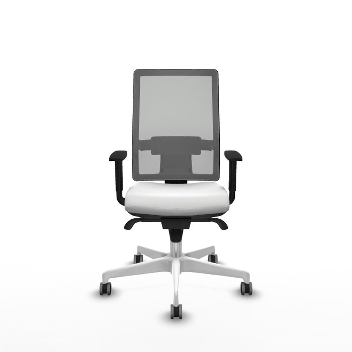 PIQUERAS Y CRESPO Silla de oficina Horna con mecanismo Sincro, Blanco y Gris PIQUERAS Y CRESPO Silla de oficina Horna con mecanismo Sincro, Blanco y Gris