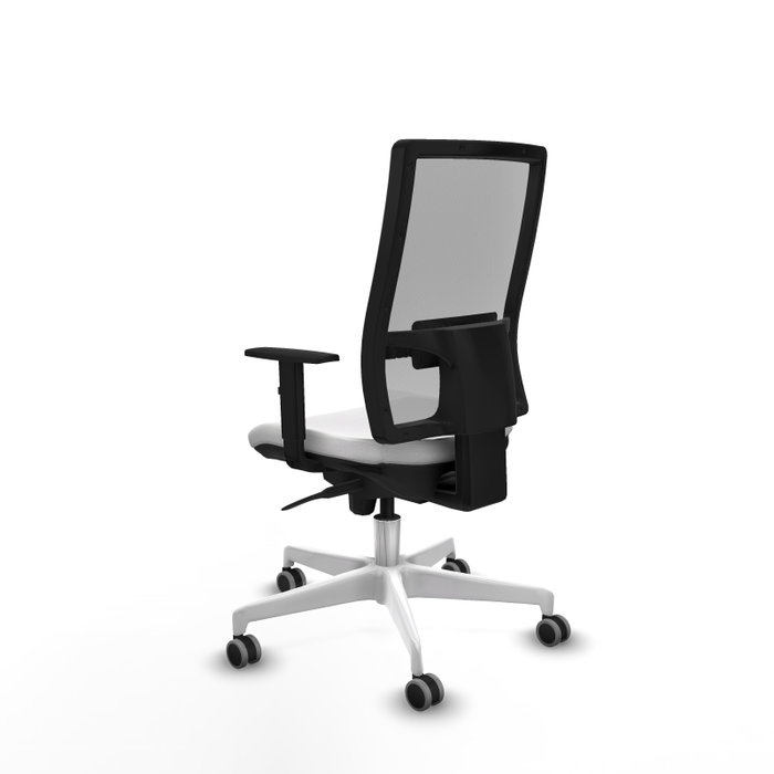 PIQUERAS Y CRESPO Silla de oficina Horna con mecanismo Sincro, Blanco y Gris PIQUERAS Y CRESPO Silla de oficina Horna con mecanismo Sincro, Blanco y Gris