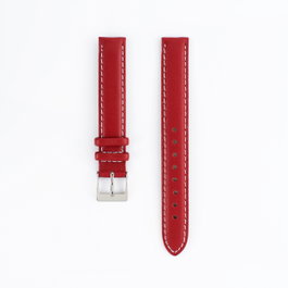 Tommy Hilfiger Correa de Piel Granate con Pespuntes Blancos