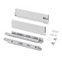 Emuca Cajón exterior Vertex con regulación 3D de altura 131mm, 60kg, profundidad 500mm, Acero, Pintado blanco