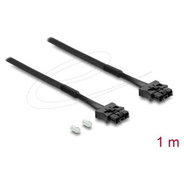 DeLOCK 91046 Cable de conexión LWL POF Servo a Servo de 6,0 mm, 1 m, Negro
