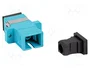 LANBERG Adaptador de Fibra Óptica OM3 SC/UPC 50/125µm Azul Turquesa