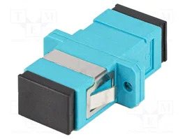 LANBERG Adaptador de Fibra Óptica OM3 SC/UPC 50/125µm Azul Turquesa
