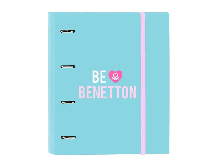 Safta Carpeta de Anillas Benetton Unique con Recambio y Separadores DIN A4 Safta Carpeta de Anillas Benetton Unique con Recambio y Separadores DIN A4