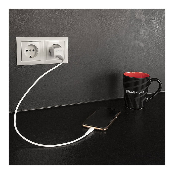 Lindy Cargador USB-C 20W GaN Power Delivery 3.0 Blanco