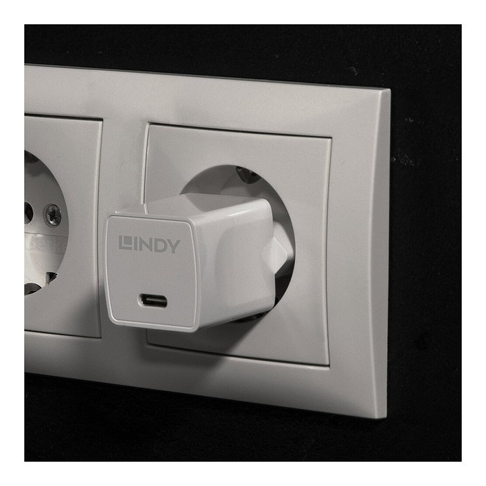 Lindy Cargador USB-C 20W GaN Power Delivery 3.0 Blanco