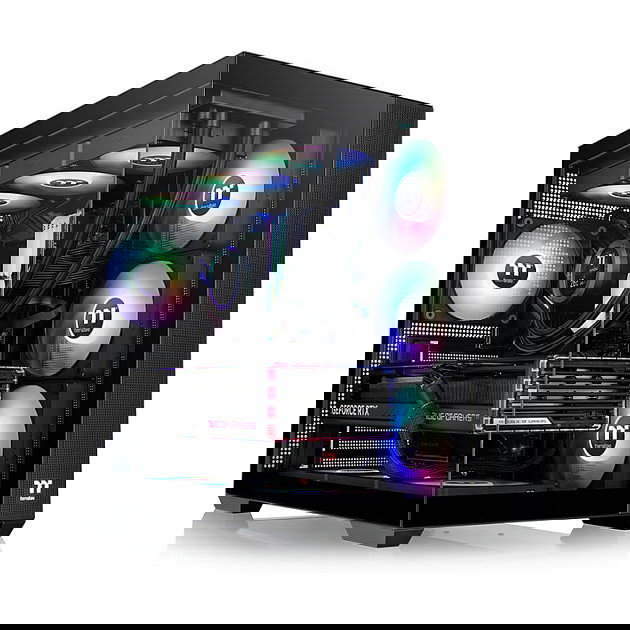 Thermaltake View 380 TG ARGB Black Midi Tower PC Negro con Vidrio Templado y Iluminación ARGB para Gaming