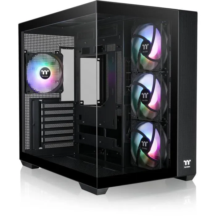 Thermaltake View 380 TG ARGB Midi Tower PC Gaming Negro ATX micro ATX Mini-ITX Vidrio Templado con 4 Ventiladores ARGB Thermaltake View 380 TG ARGB Midi Tower PC Gaming Negro ATX micro ATX Mini-ITX Vidrio Templado con 4 Ventiladores ARGB