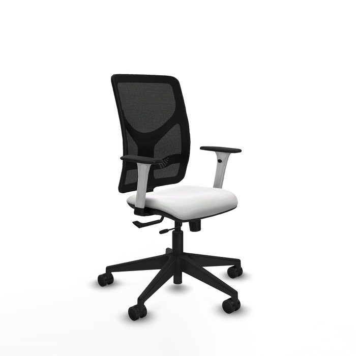 PIQUERAS Y CRESPO Silla de oficina Motilla con mecanismo Sincro/Traslack, Blanco y Negro PIQUERAS Y CRESPO Silla de oficina Motilla con mecanismo Sincro/Traslack, Blanco y Negro