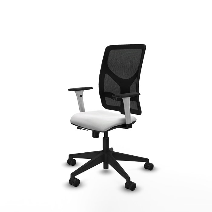 PIQUERAS Y CRESPO Silla de oficina Motilla con mecanismo Sincro/Traslack, Blanco y Negro PIQUERAS Y CRESPO Silla de oficina Motilla con mecanismo Sincro/Traslack, Blanco y Negro