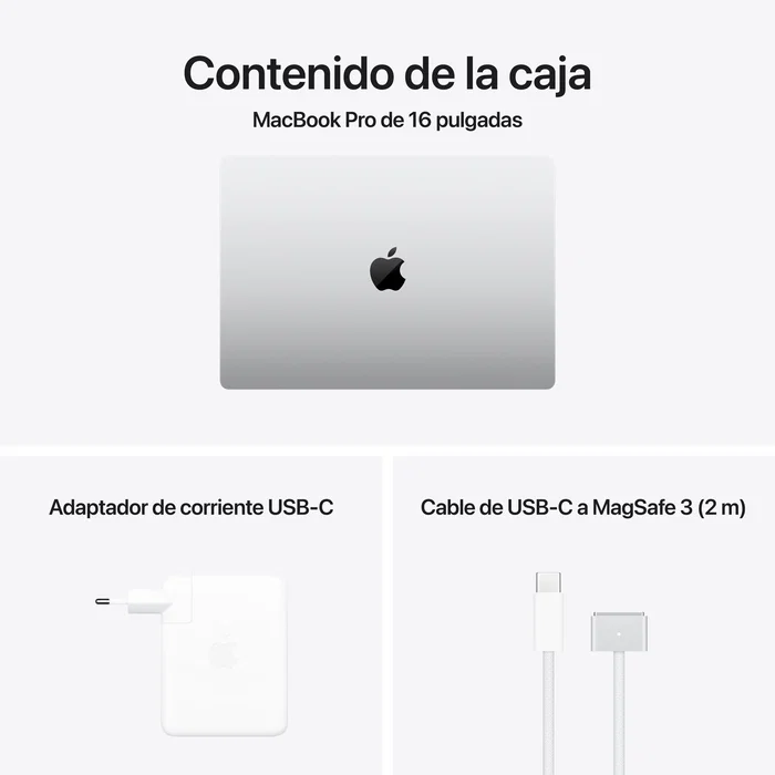 Apple MacBook Pro 16,2" (2024) Laptop con chip M4 Max (16 núcleos CPU, 40 núcleos GPU), 48 GB RAM, 1 TB SSD, Pantalla Liquid Retina XDR, macOS Sequoia, Color Plata Apple MacBook Pro 16,2" (2024) Laptop con chip M4 Max (16 núcleos CPU, 40 núcleos GPU), 48 GB RAM, 1 TB SSD, Pantalla Liquid Retina XDR, macOS Sequoia, Color Plata