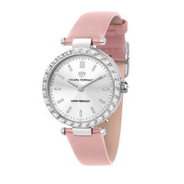 Chiara Ferragni Reloj para Mujer con Correa de Cuero Rosa