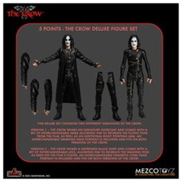 Mezco Toyz The Crow Deluxe Set 2 Figuras - 5 Points XL - Figuras de Acción de 10cm con Accesorios Intercambiables