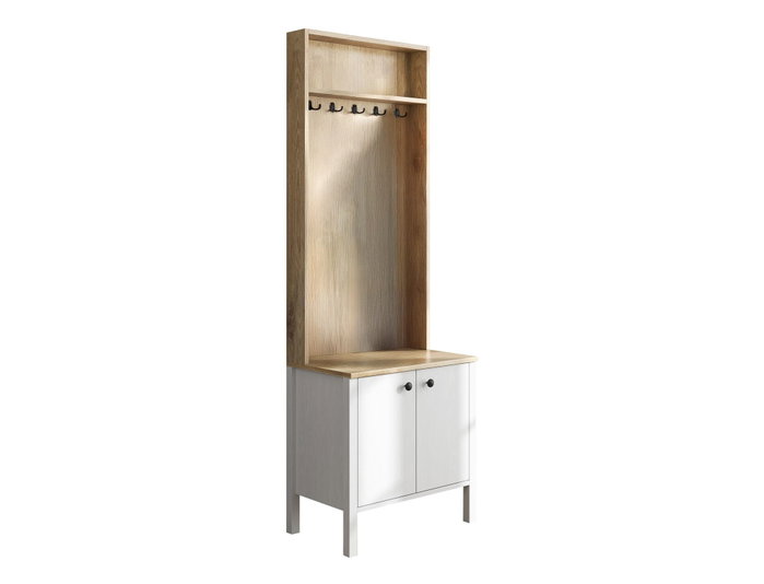 Hanah Home FRN-20077 Soporte de Pasillo, 63x190x38 cm, Madera y Blanco, Tablero Melamina 18mm Hanah Home FRN-20077 Soporte de Pasillo, 63x190x38 cm, Madera y Blanco, Tablero Melamina 18mm
