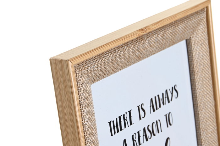 DKD Home Decor Marco de Fotos Boho para Foto 15x20 cm | Marco Exterior 19.5x24.5 cm de MDF y Cristal Tono Natural Beige (Pack 6)