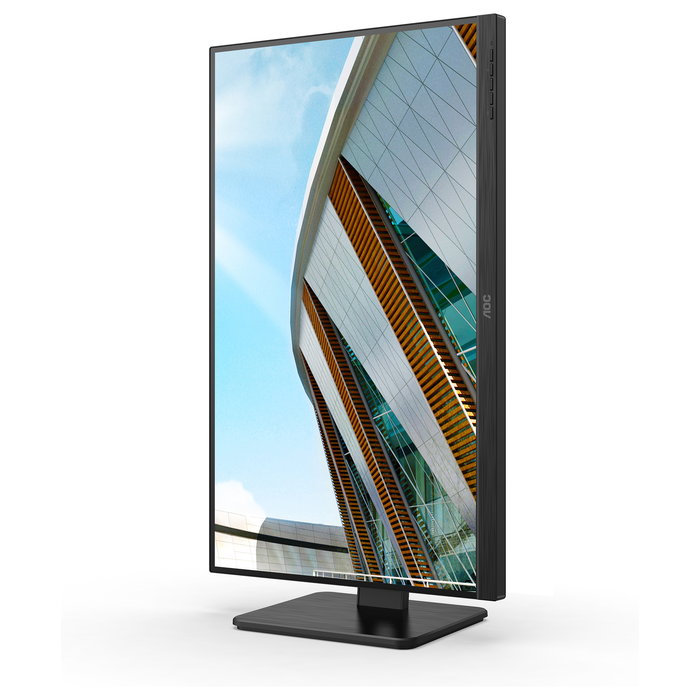 AOC U27P2CA - Monitor 4K UHD 27" (68,6 cm) IPS 4ms 60Hz con USB-C 65W, Altura Ajustable, Pivot, HDMI, DisplayPort, Negro