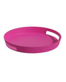 1946 Bandeja Redonda Rosa Con Asas 1946 (6 Unidades) 30 cm