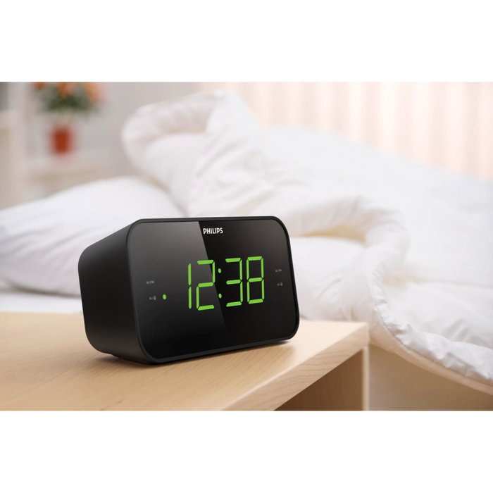 Philips TAR3306/12 Radiodespertador con Radio FM y Pantalla LED Negro