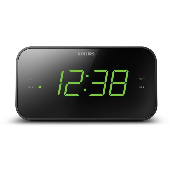 Philips TAR3306/12 Radiodespertador con Radio FM y Pantalla LED Negro