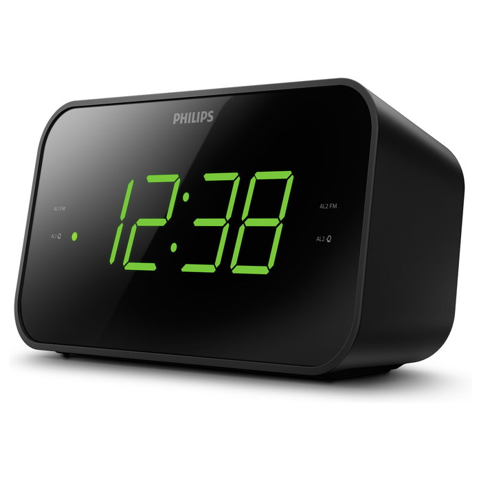Philips TAR3306/12 Radiodespertador con Radio FM y Pantalla LED Negro