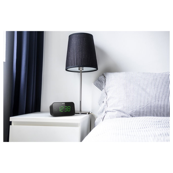 Philips TAR3306/12 Radiodespertador con Radio FM y Pantalla LED Negro