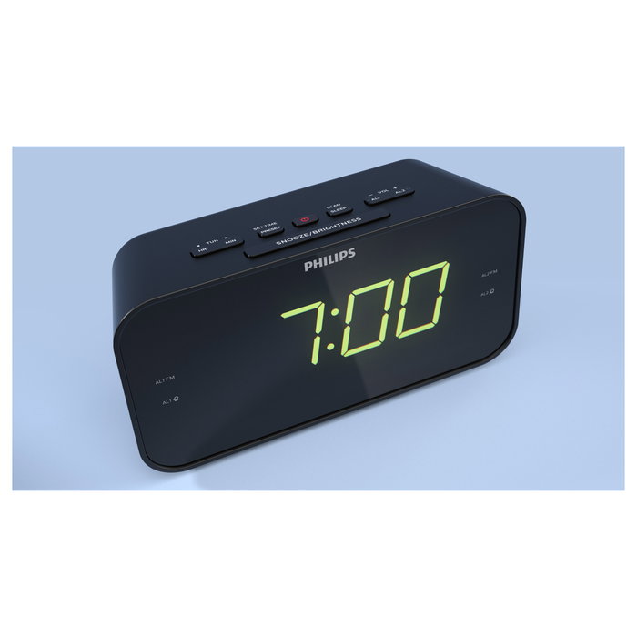 Philips TAR3306/12 Radiodespertador con Radio FM y Pantalla LED Negro
