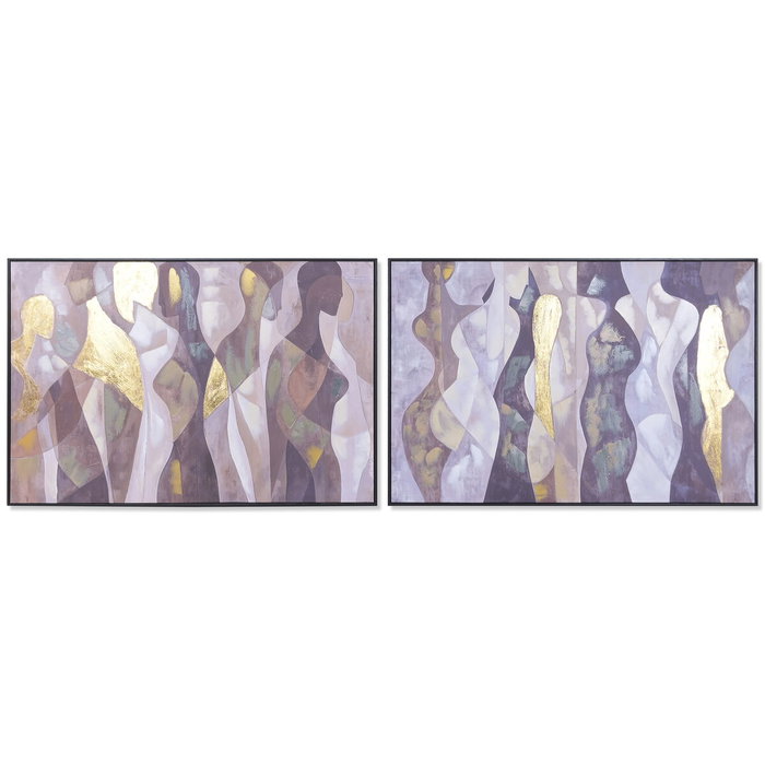 DKD Home Decor Set de 2 Cuadros Lienzo Mujeres Abstract 120x80 cm DKD Home Decor Set de 2 Cuadros Lienzo Mujeres Abstract 120x80 cm