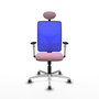 PIQUERAS Y CRESPO Silla de oficina Motilla con mecanismo Sincro, Rosa y Azul
