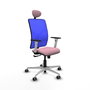 PIQUERAS Y CRESPO Silla de oficina Motilla con mecanismo Sincro, Rosa y Azul