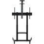 TooQ Soporte de Suelo para TV FS20406HM-B, Inclinable con Ruedas, 60-100" hasta 120kg, Negro