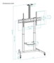 Tooq Aquiles Soporte de Suelo con Ruedas para Pantallas 60''-100'' Negro