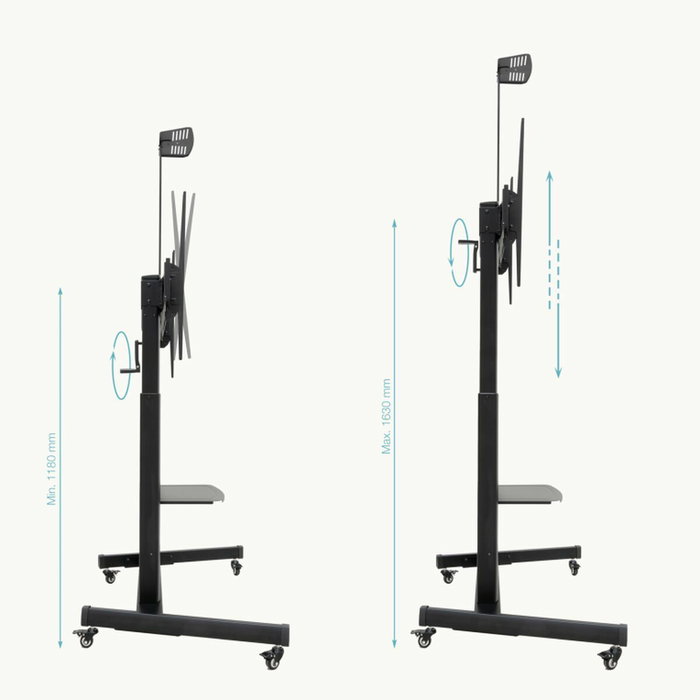 Tooq Aquiles Soporte de Suelo con Ruedas para Pantallas 60''-100'' Negro Tooq Aquiles Soporte de Suelo con Ruedas para Pantallas 60''-100'' Negro