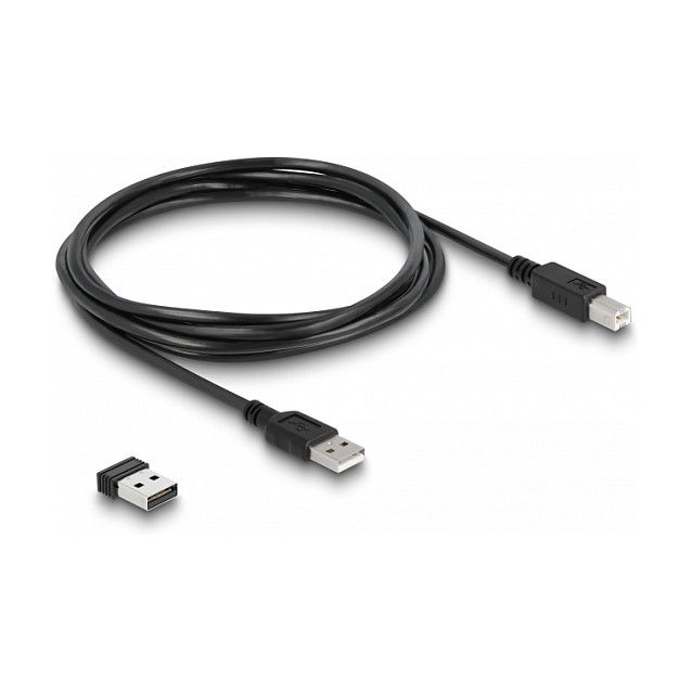 DeLOCK Lector de Códigos de Barras 1D y 2D, Conexión Inalámbrica 2,4 GHz, Bluetooth y USB, Color Blanco