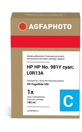 Agfa Photo Cartucho de tinta cian compatible con HP 981Y APHP981YC 16.000 páginas