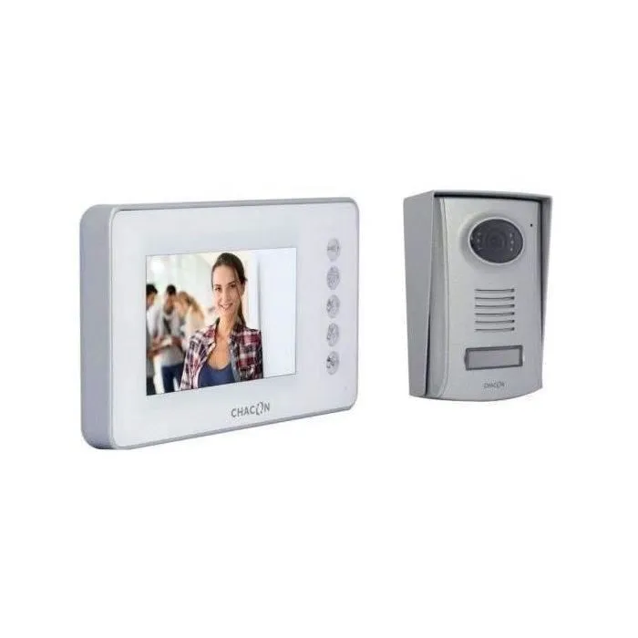 Chacon Sistema Video Portero 4 Hilos Pantalla 4.3 Pulgadas Color Blanco Manos Libres
