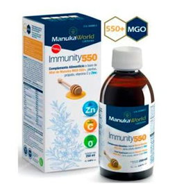 MANUKA WORLD Immunity 550+ 250Ml Jarabe Miel Manuka MGO 550+ Vitamina C Zinc