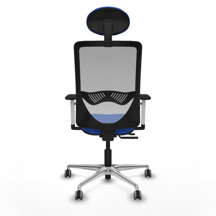 PIQUERAS Y CRESPO Silla de oficina Zulema con mecanismo Sincro/Traslack, Tela Azul y Malla Gris PIQUERAS Y CRESPO Silla de oficina Zulema con mecanismo Sincro/Traslack, Tela Azul y Malla Gris