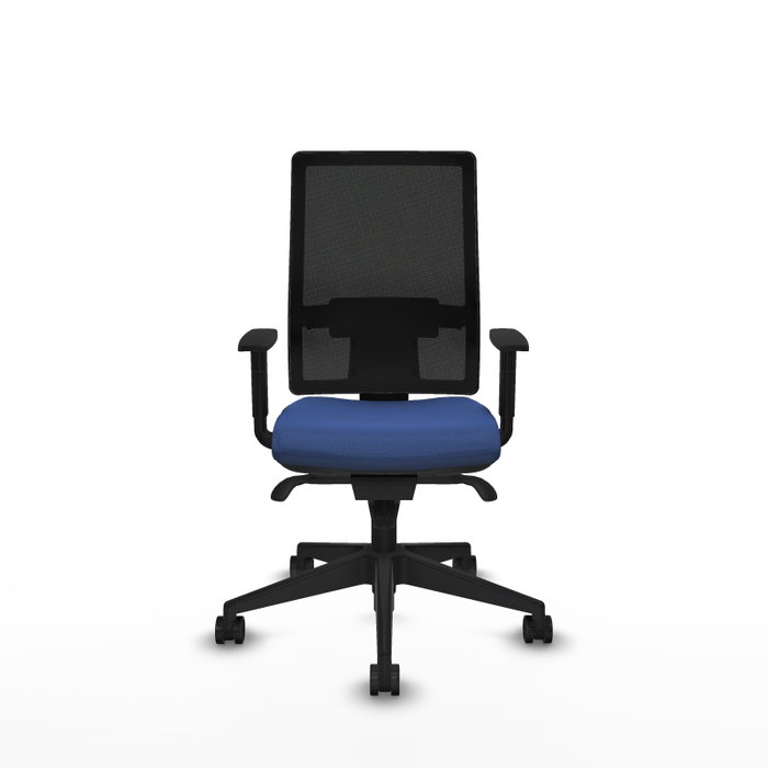 PIQUERAS Y CRESPO Silla de oficina Horna con mecanismo Sincro, Azul marino y Negro