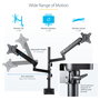 StarTech.com Brazo de Soporte para 2 Monitores VESA hasta 32 Pulgadas - Soporte de Montaje en Escritorio con Abrazadera, Ajuste de Altura e Inclinación, Hasta 8 kg por Pantalla
