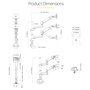 StarTech.com Brazo de Soporte para 2 Monitores VESA hasta 32 Pulgadas - Soporte de Montaje en Escritorio con Abrazadera, Ajuste de Altura e Inclinación, Hasta 8 kg por Pantalla